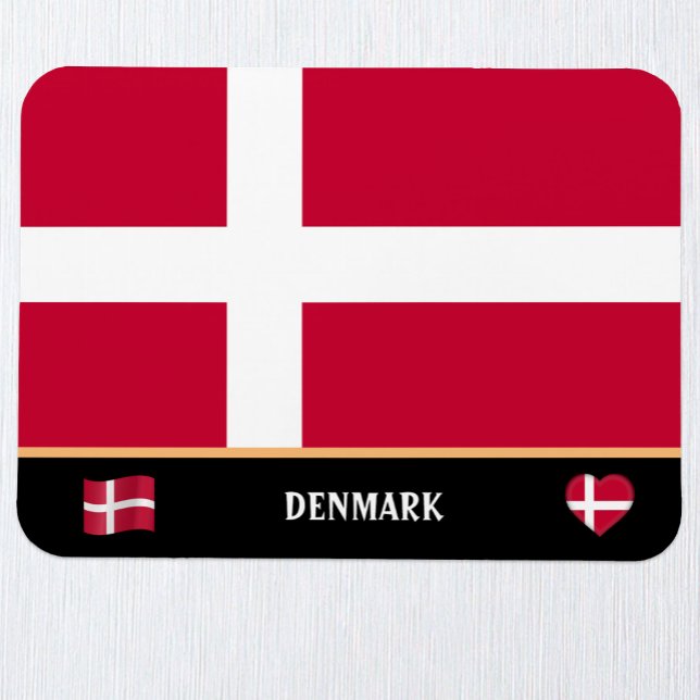 Dansk Flagga och danska land / Danmark Magnet (Skapare uppladdad)
