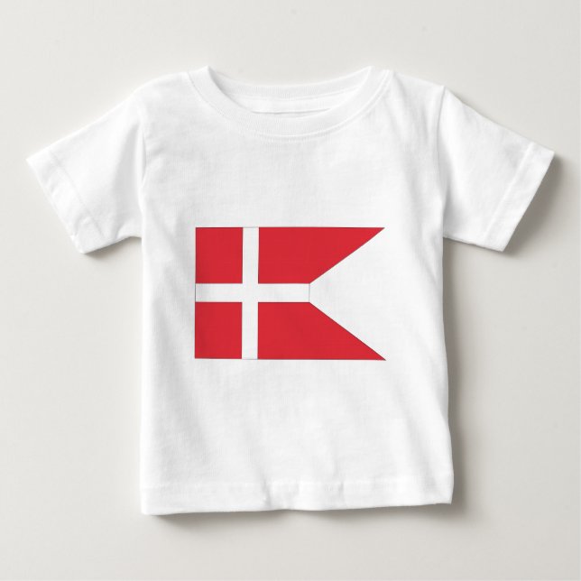 Dansk Flagga T Shirt (Framsida)