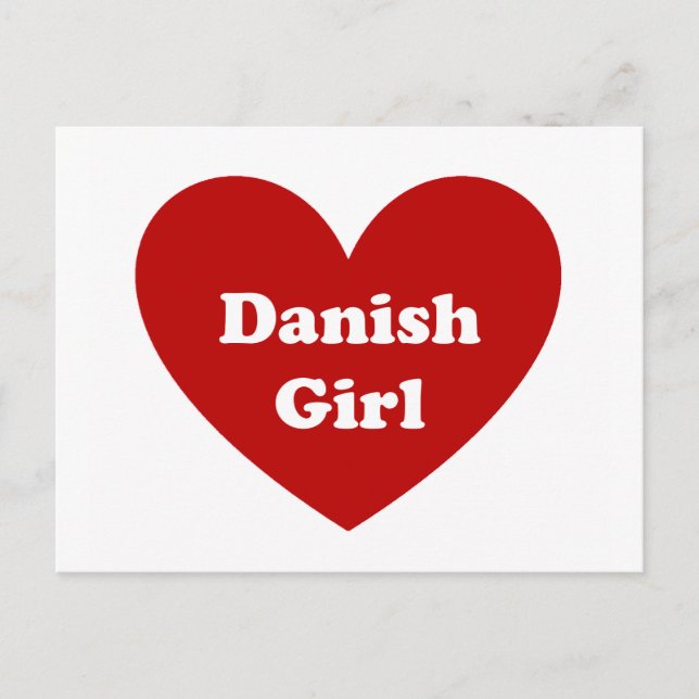 Dansk flicka vykort (Framsida)