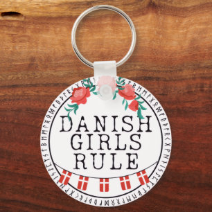 Dansk flicka's Pillow Nyckelring
