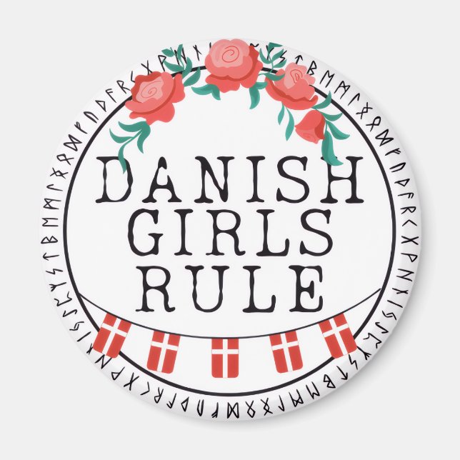 Dansk flickregel magnet (Framsidan)