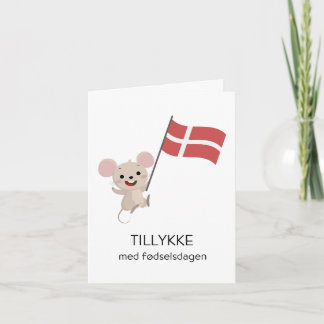 Dansk födelsedagskort - Tillykke med fødselsdagen Kort