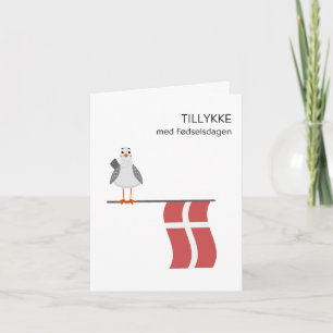Dansk födelsedagskort - Tillykke med fødselsdagen Kort