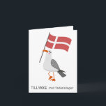 Dansk födelsedagskort - Tillykke med fødselsdagen Kort<br><div class="desc">Dansk födelsedagskort - Tillykke med fødselsdagen (Grattis på födelsedagen) med Cute Animal Design och Flagga av Danmark Firate-födelsedagar med ett litet danskt mjöl med vårt vackra danska födelsedagskort! Det här charmingkortet har en söt djurdesign, den danska flagga, och det hjärtliga budskapet "Tillykke med fødselsdagen" (Grattis på födelsedagen på danska). Perfekt...</div>