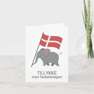 Dansk födelsedagskort - Tillykke med fødselsdagen Kort