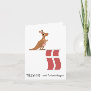 Dansk födelsedagskort - Tillykke med fødselsdagen Kort