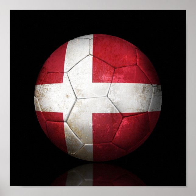 Dansk fotboll, fotboll, fotboll poster (Framsidan)