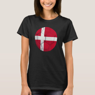 Dansk fotboll i Flagga Fläkt T Shirt