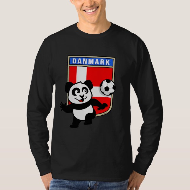 Dansk fotboll (mörk shirts) t-shirt (Framsida)