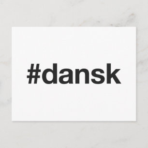 DANSK Hashtag Vykort