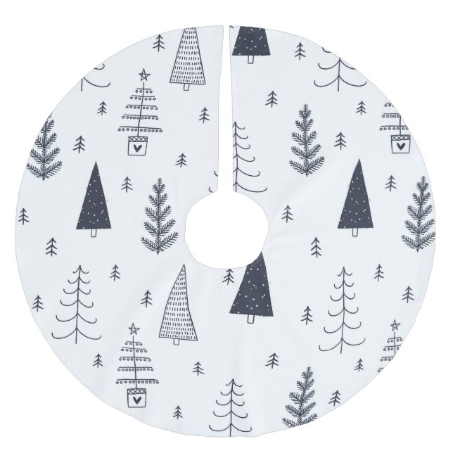 Dansk Hygee blue Julgran-tillbehör Julgransmatta Borstad Polyester (Framsidan)