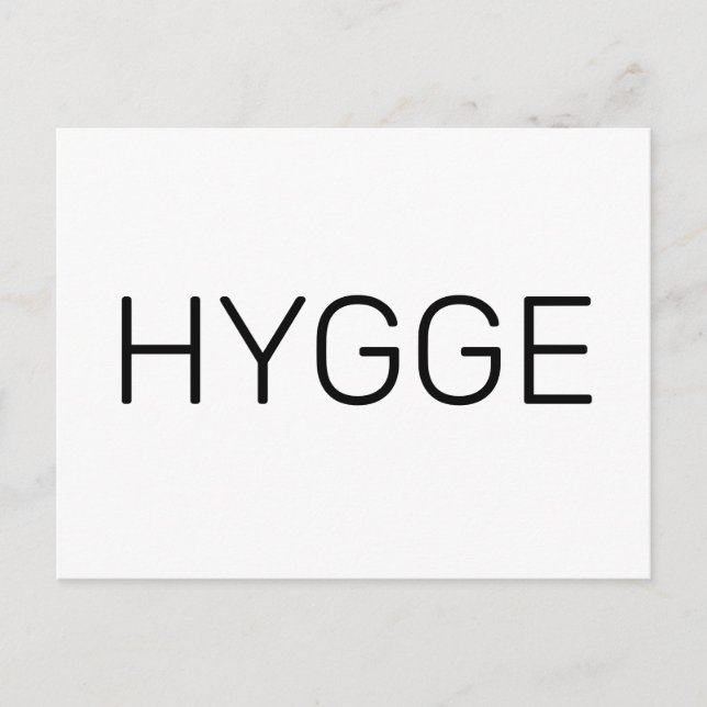 Dansk Hygge Black and White Vykort (Framsida)