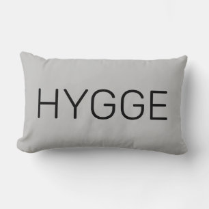 Dansk Hygge Black och Grått Lumbarkudde