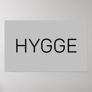 Dansk Hygge Black och Grått Poster