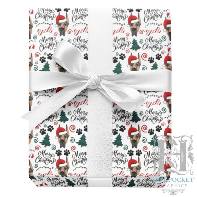 Dansk jättehund julpresentpapper presentpapper (Skapare uppladdad)