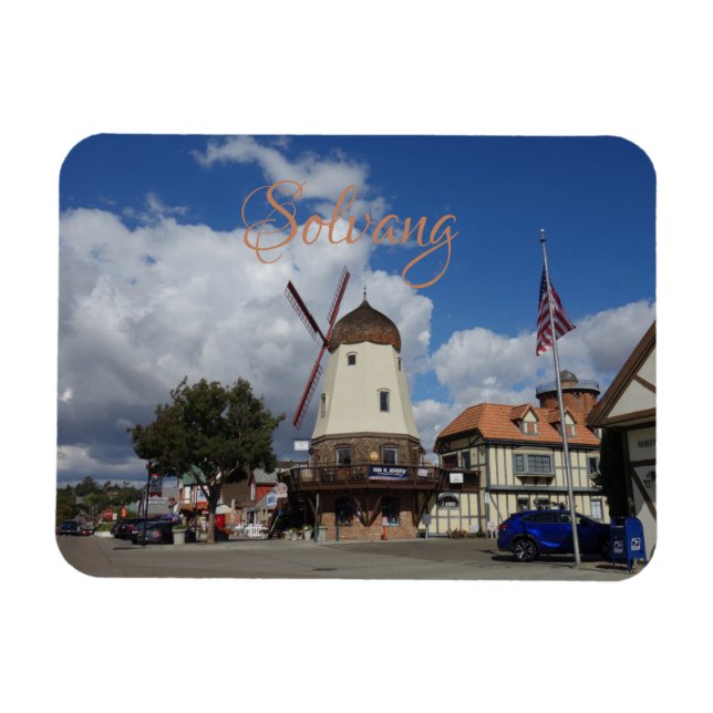 Dansk Kvarn Solvang California Souvenir Magnet (Horisontell)