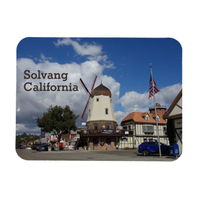 Dansk Kvarn Solvang California Souvenir Magnet (Horisontell)