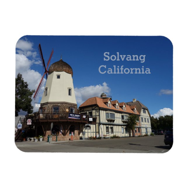Dansk Kvarn Solvang California Souvenir Magnet (Horisontell)