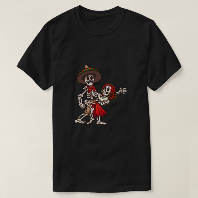 dansk mexikanskt skelett t shirt (Design framsida)