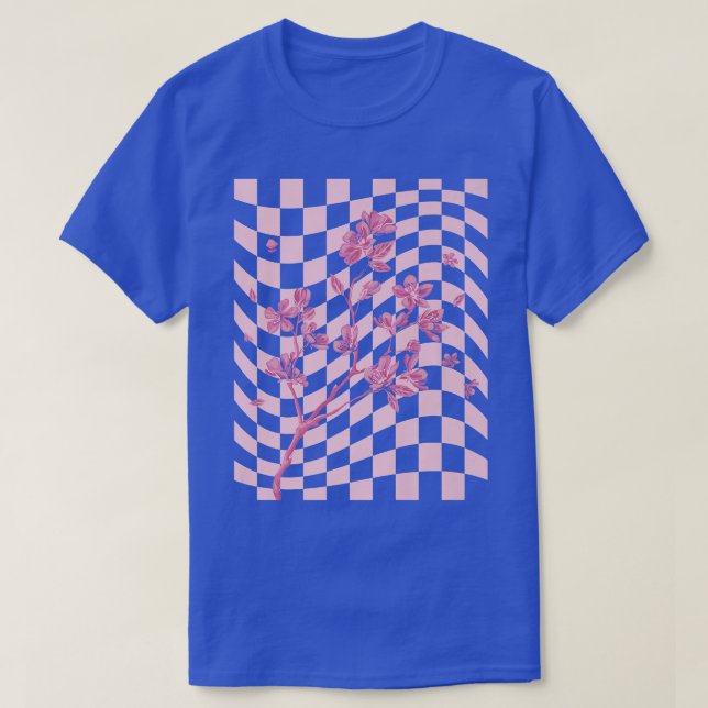 Dansk Pastel Aesthetic Cherry Blommar Japansk SA T Shirt (Design framsida)