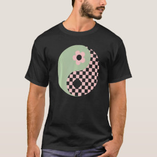 Dansk Pastel Aesthetic Ying Yang Flower Yin Yang T Shirt