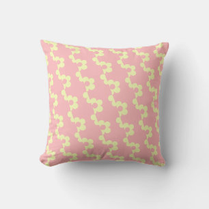 Dansk Pastel Rosa Gult Cute Daisy Mönster Kudde