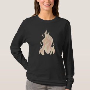 Dansk Pastell Estetiskt Eld Flamma T Shirt