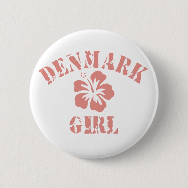 Dansk Rosa Girl Knapp (Framsida)