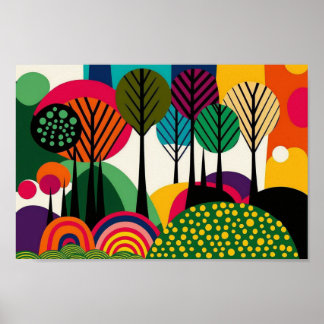 Dansk skandinavisk, modern Blommigt konst Poster