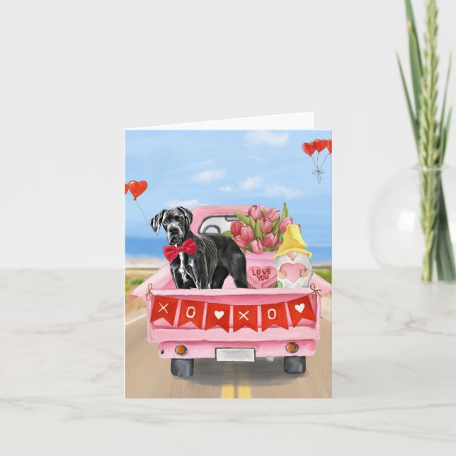 Dansk stor hund valentinesdag lastbil kort (Framsida)