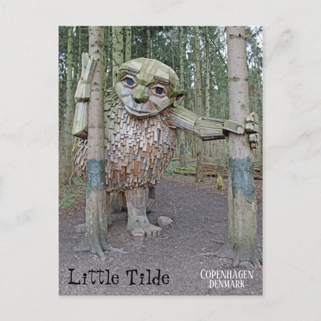 Dansk Troll-resevykort! Vykort (Framsida)