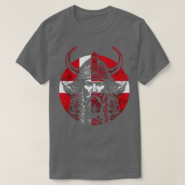 Dansk Viking Warrior 5 T Shirt (Design framsida)