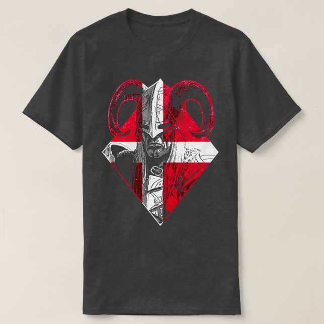 Dansk Viking Warrior 7 T Shirt (Design framsida)