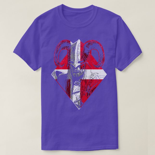 Dansk Viking Warrior 7 T Shirt (Design framsida)