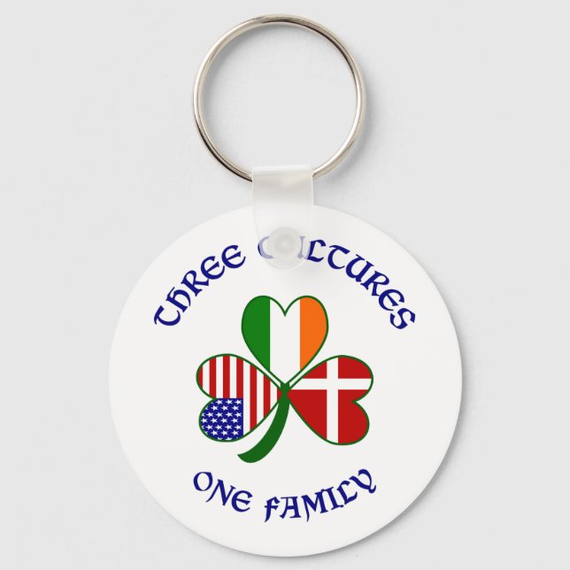 Danska 3 Kulturer Nyckelring (Framsida)