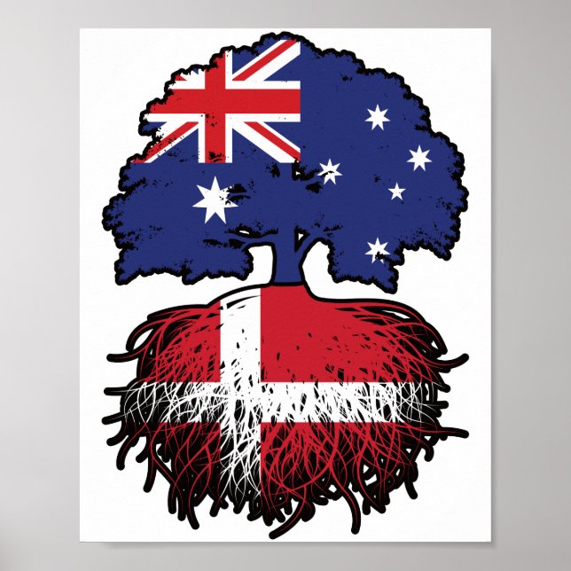 Danska australiska Australiens Träd-rötter Poster (Framsidan)