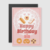 Danska cookies i grattis på födelsedagen syrran