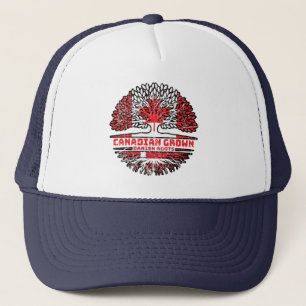 Danska Danmark Kanada Canada Träd Roots Flagga Keps