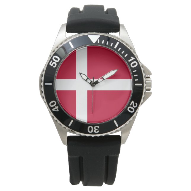 Danska Flagga Armbandsur (Framsida)