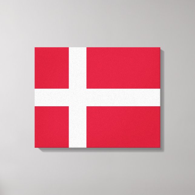 Danska Flagga Canvastryck (Framsida)