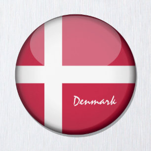 Danska flagga & Danmark helgdag, resor/sport Magnet