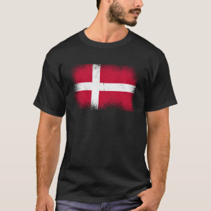 Danska Flagga Danmark T Shirt