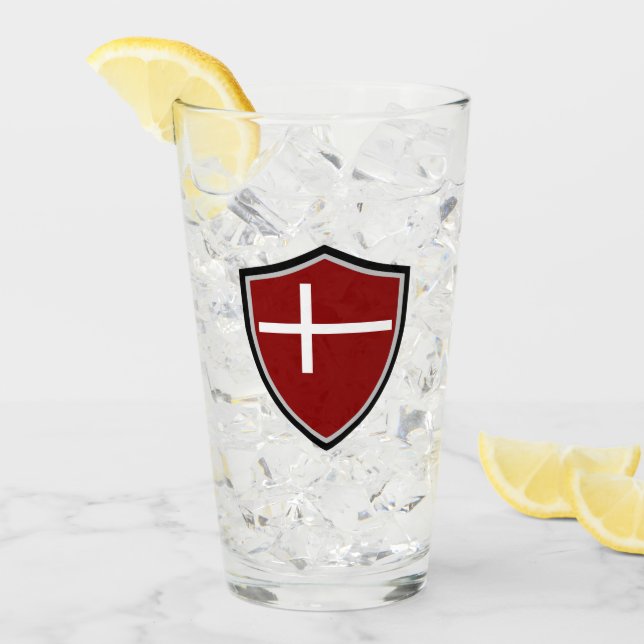 Danska flagga glaskopp (Framsida Ice)