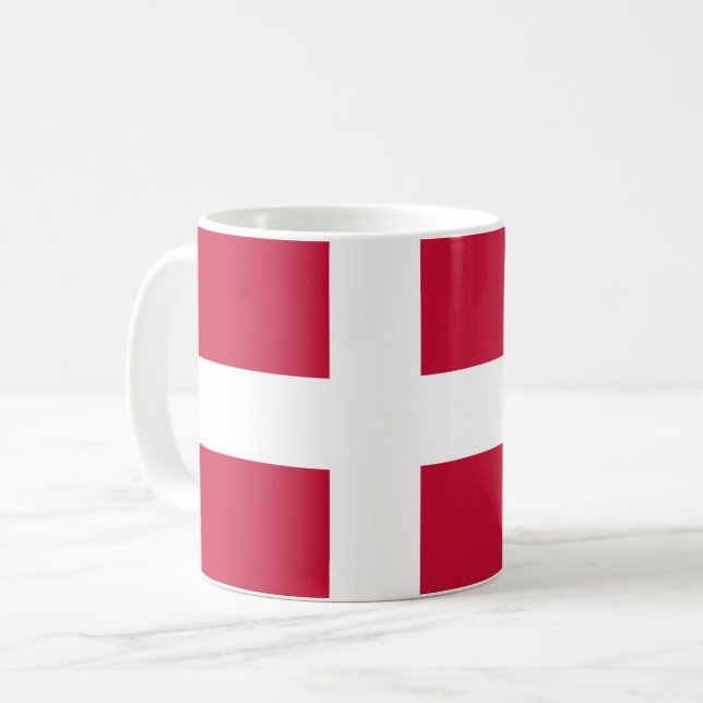 Danska Flagga Kaffemugg (Framsida vänster)