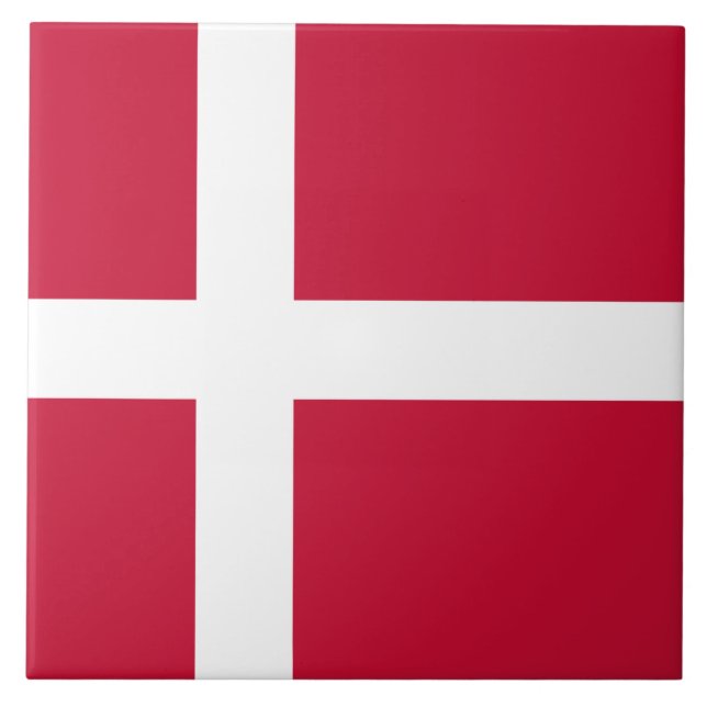 Danska Flagga Kakelplatta (Framsidan)