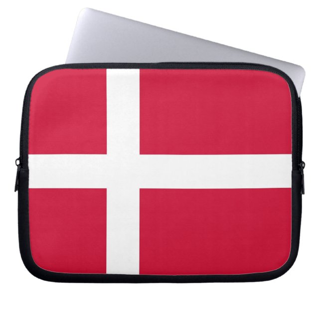 Danska Flagga Laptop sleeve (Framsidan)