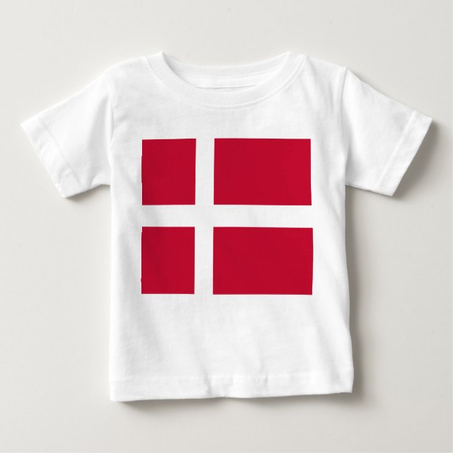 Danska Flagga T Shirt (Framsida)