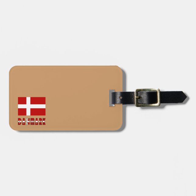 Danska flaggan Danmark Dannebrog Bagagebricka (Horisontell Framsida)