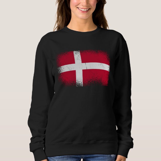Danska flaggan Danmark T Shirt (Framsida)