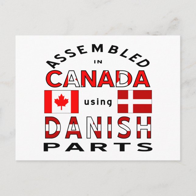 Danska Kanada-delar Vykort (Framsida)